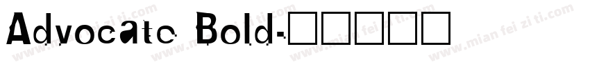 Advocate Bold字体转换